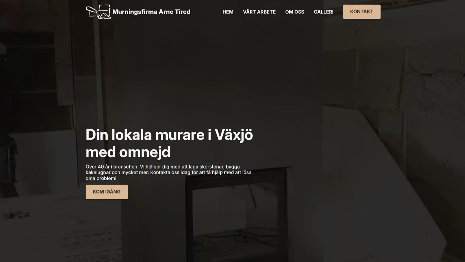 Murningsfirma Arne Tireds hemsida